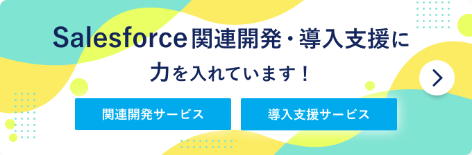 Salesforce開発に力を入れています！ 導入支援サービス 開発支援サービス